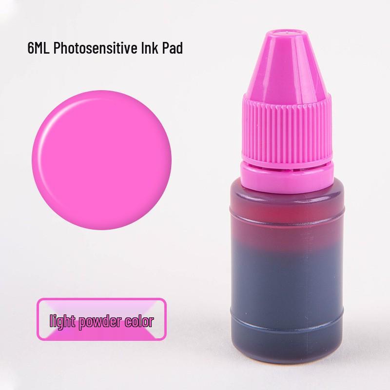 10ML Multi-Color Photosensitive Ink Pad with Colored Cap - Highly Rated Stamp Ink Consumable