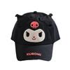 Sun Cap Kuromi Baseball Hat with Checkered My Melody Design for Featuring My Hello and UV Black [QPPQ] Kids, Melody, Cinnamoroll, Pochacco, Kitty,