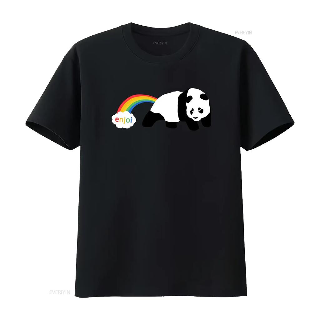 2000s Vintage Enjoi Skateboard Panda Rainbow T Shirt Size M Vintage Washed Slightly Homme Versa