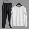 2025 Autumn Men's Casual Sports Hoodie Set: Middle-Aged & Young Round Neck Loose Fit