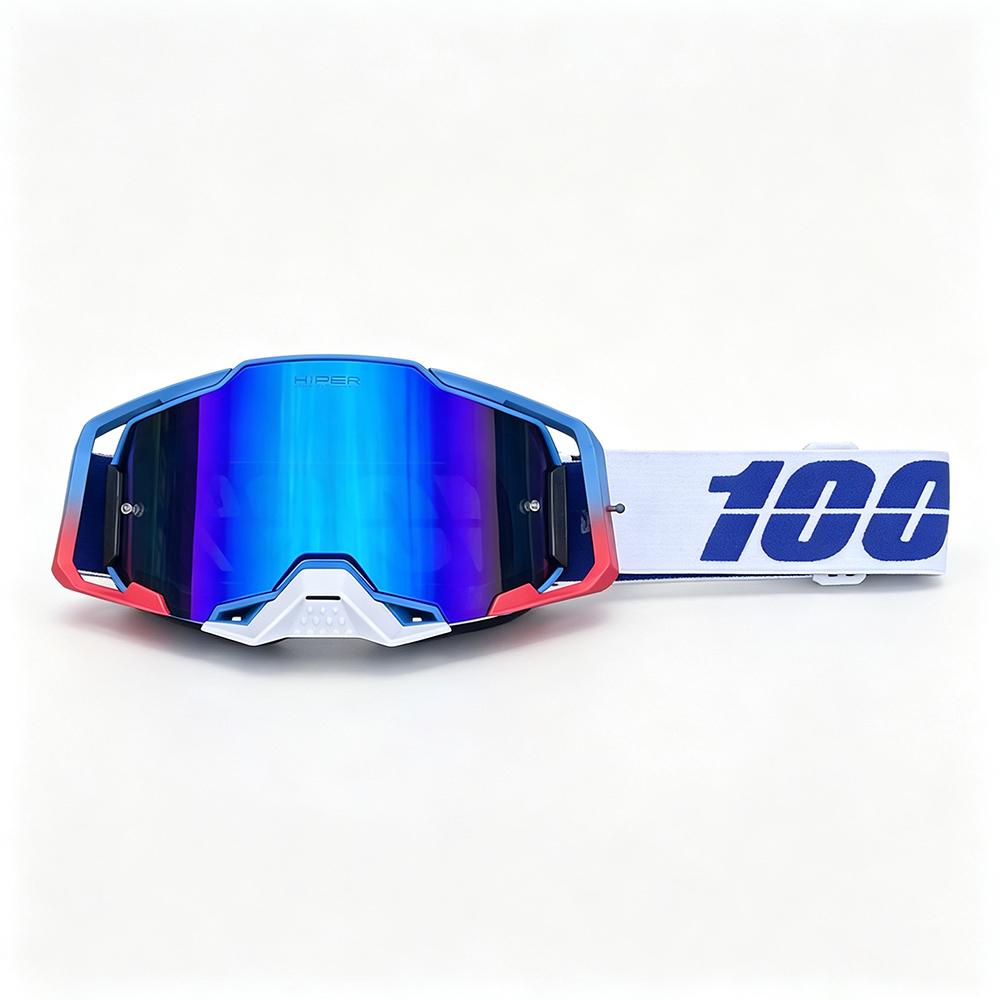 Neue Motocross-Brille für Herren Motorradbrille Enduro Antibeschlag Radfahren Moto Dirt Bike MX MTB Fahrbrille HD Spiegelnde Linse