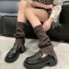 Womens Lolitas Knit Long Socks Flared Leg Warmers Harajuku Booties Socks Winter Warm Ankle Heap Socks