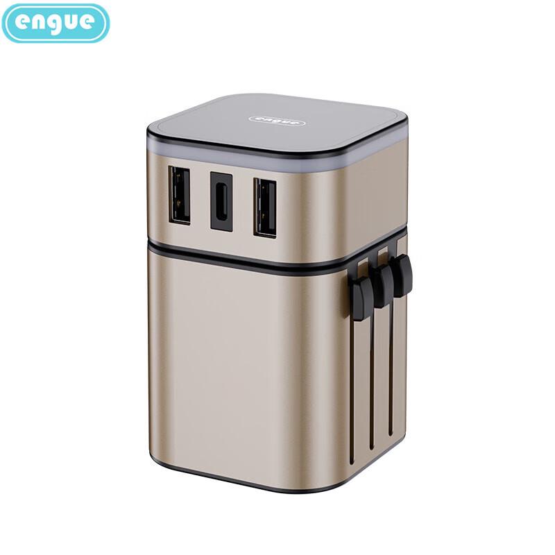 

Engue EG-701 3.4A Dual USB + Type-C Global Travel Adapter
