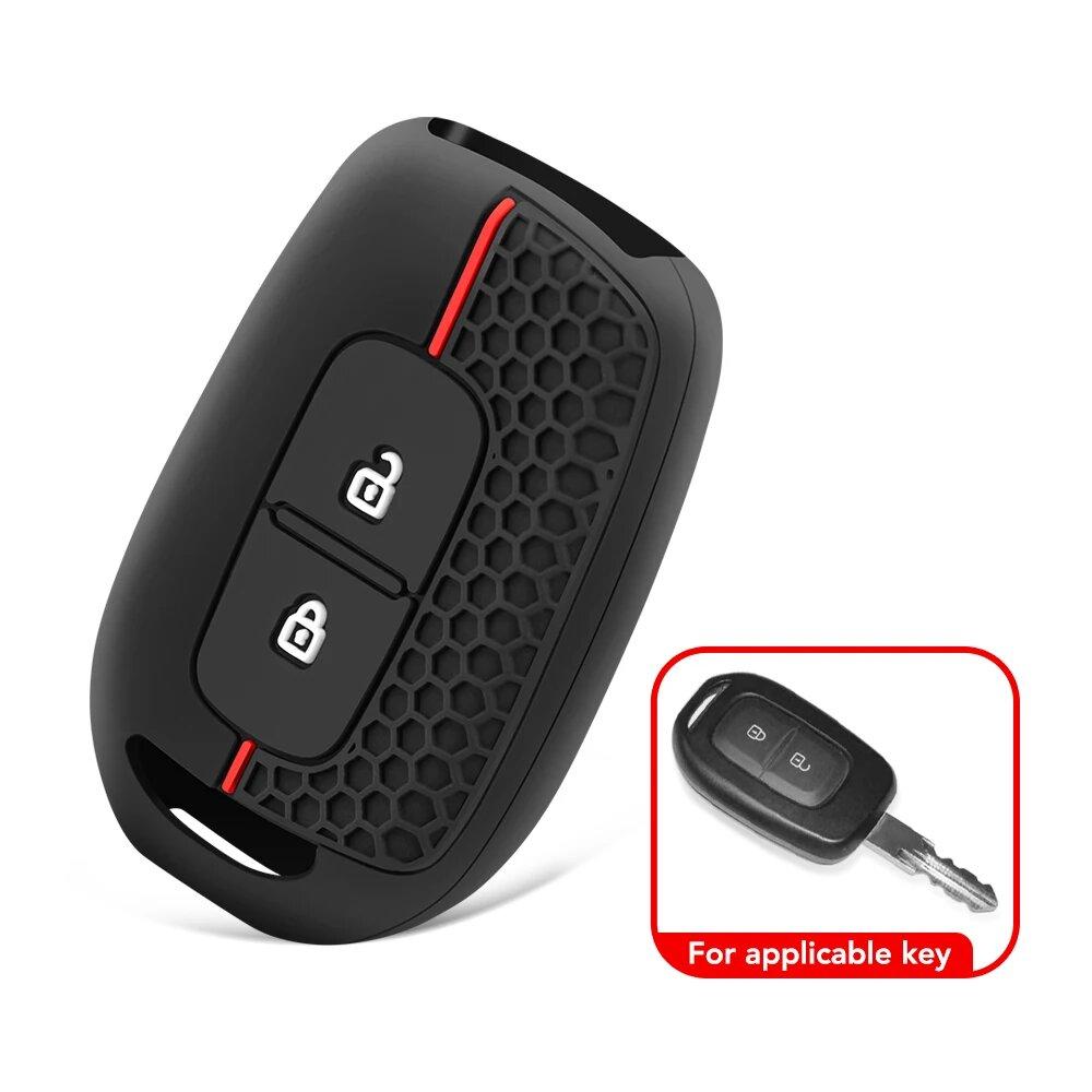 2/3Button Fob Shell Holder Silicone Car Key Cover Case For Renault Kwid Traffic Symbol Dacia Sandero Logan Duster
