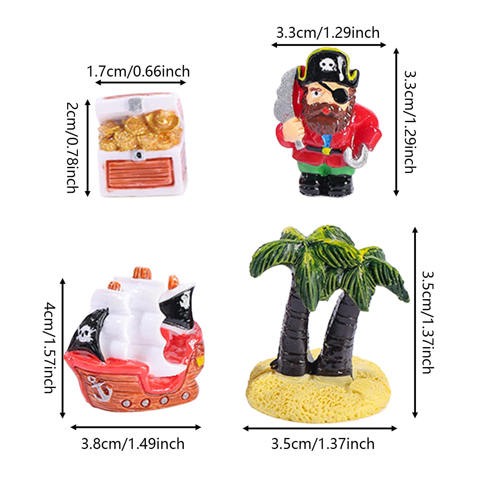 

4 шт. Сундук с сокровищами Антикварный Креативный Аквариум Аквариум Украшение Пейзаж Пиратские Украшения Изделия из смолы Декор пейзажа