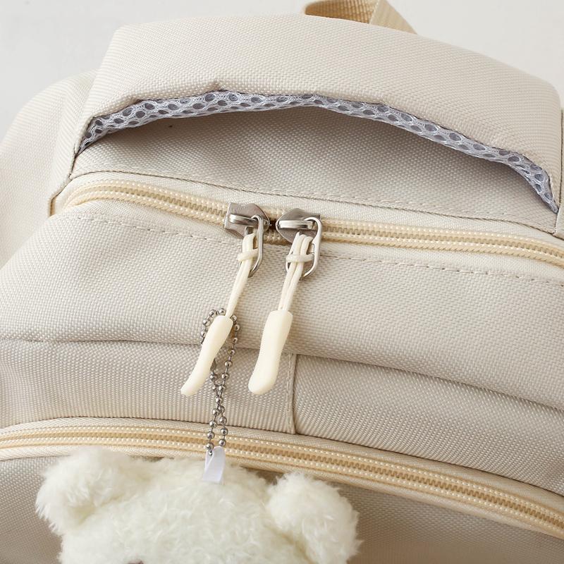 Schulranzen Mehrteiliges Set Kontrastfarbe Unisex High School Schüler Große Kapazität Campus Rucksack