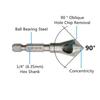 3PCS 90 Degree Countersunk Bit Deburring Drill Tap Hole Milling Cutter Hand Tools for Wooden Soft Metal Plastic Chamfer