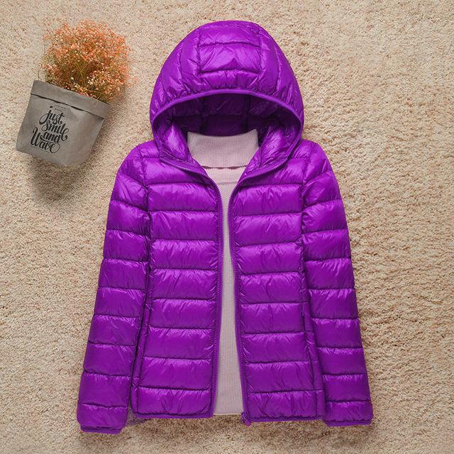Women Winter Coat New Ultra Light White Duck Down Jacket Slim Women Winter Puffer Jacket Portable Windproof Down Coat
