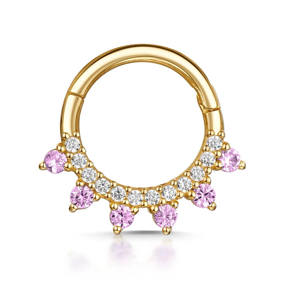 LENNIK 925 Silver Shiny Rhinestone Hoop Earrings For Women Single Cartilage Small Hoop Ear Bone Buckle Piercing Jewelry