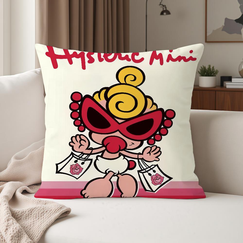 Fashion Brands H-Hysteric M-Mini Pillow Case Suitable For Bedrooms Living Rooms Cars Home Decoration 12x12Inch