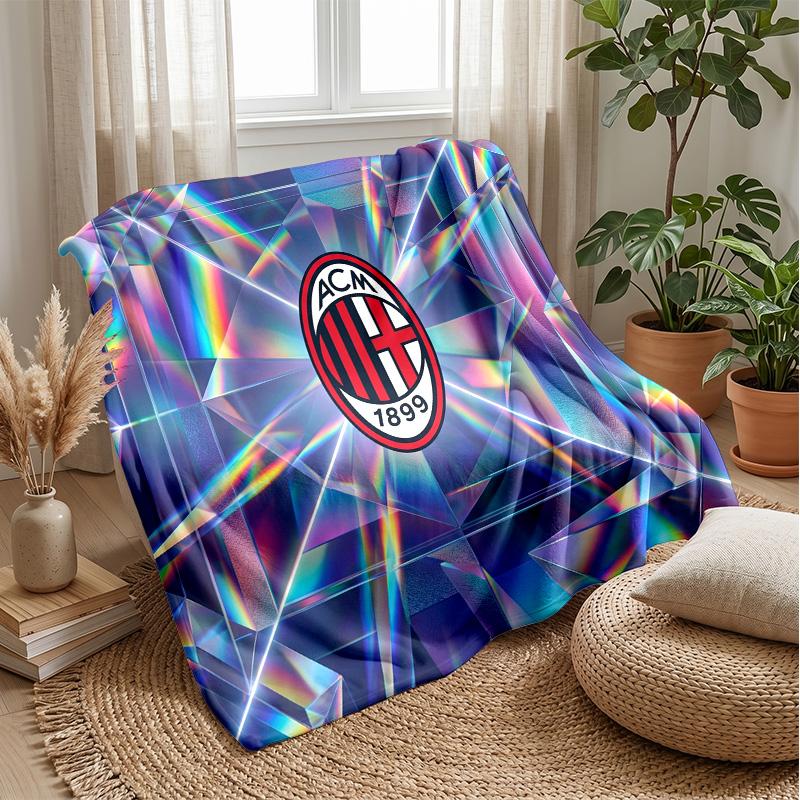 AC Milan Theme blanket Soft Flannel Blanket Plush Throw Blanket Cozy Sofa Bed Blanket for Home Decor