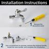 New Alloy Faucet Handle Universal Silver Quick Open Valve Bathroom Accessories