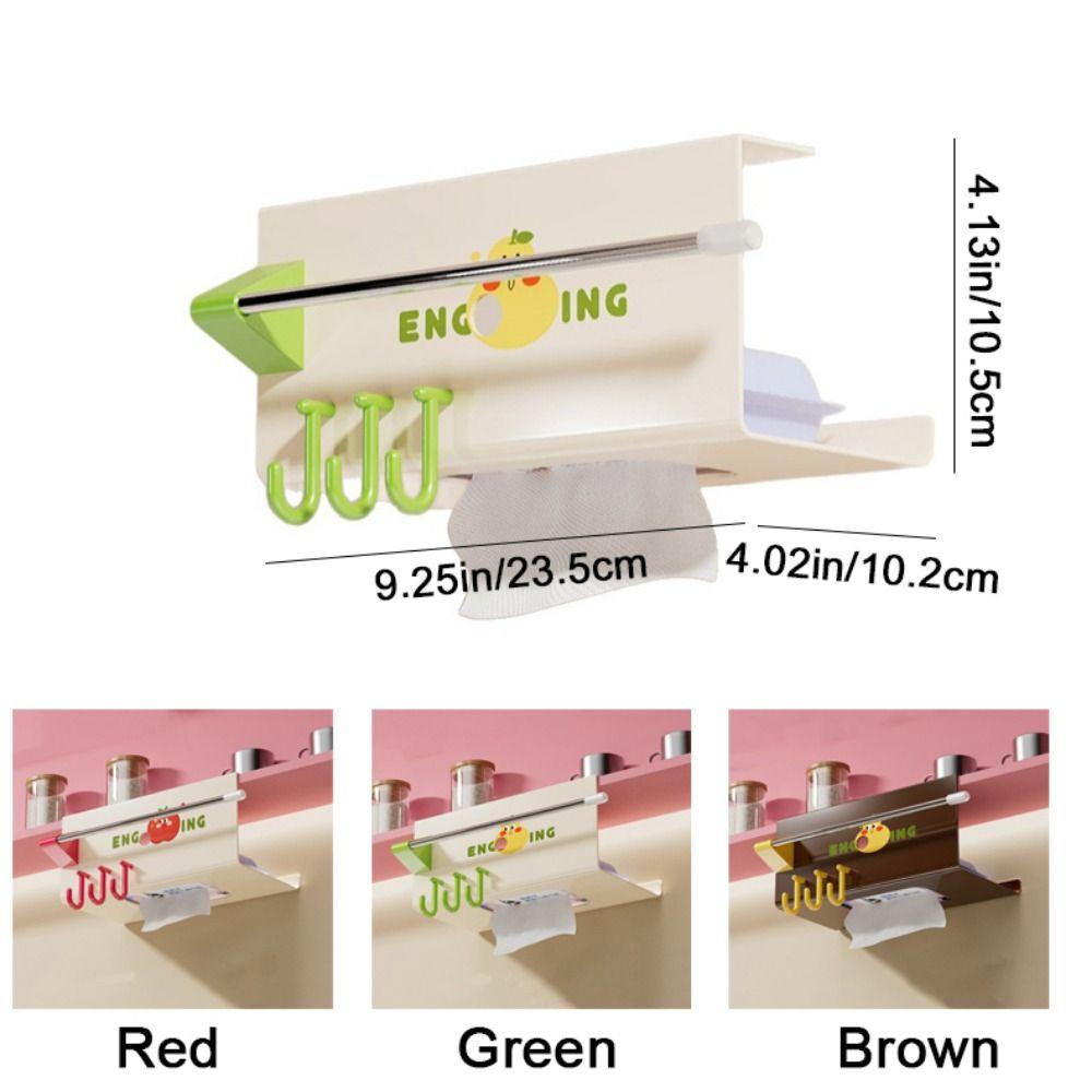 Large Capacity Upside-Down Paper Towel Rack Plastic Cling Film Holder Face Towel Holder Kitchen