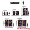 2pcs   2D FLAT PRINTING Curtains (Without Rod) Vibrant Blossoms Popular Light Filtering Curtains Machine Washable Fabric Curtains