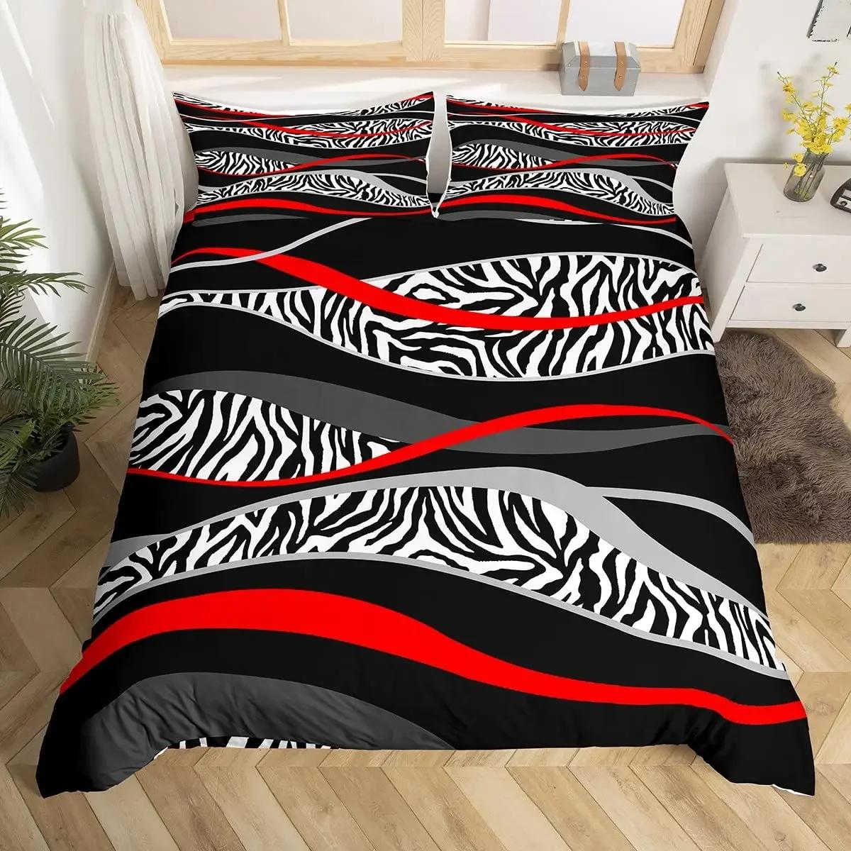 

Geometric Spiral Duvet Cover Modern Abstract Stripe Lines Bedding Set Microfiber Comforter Cover Twin For Girl Women Room Decor EU Single(135x200cm)