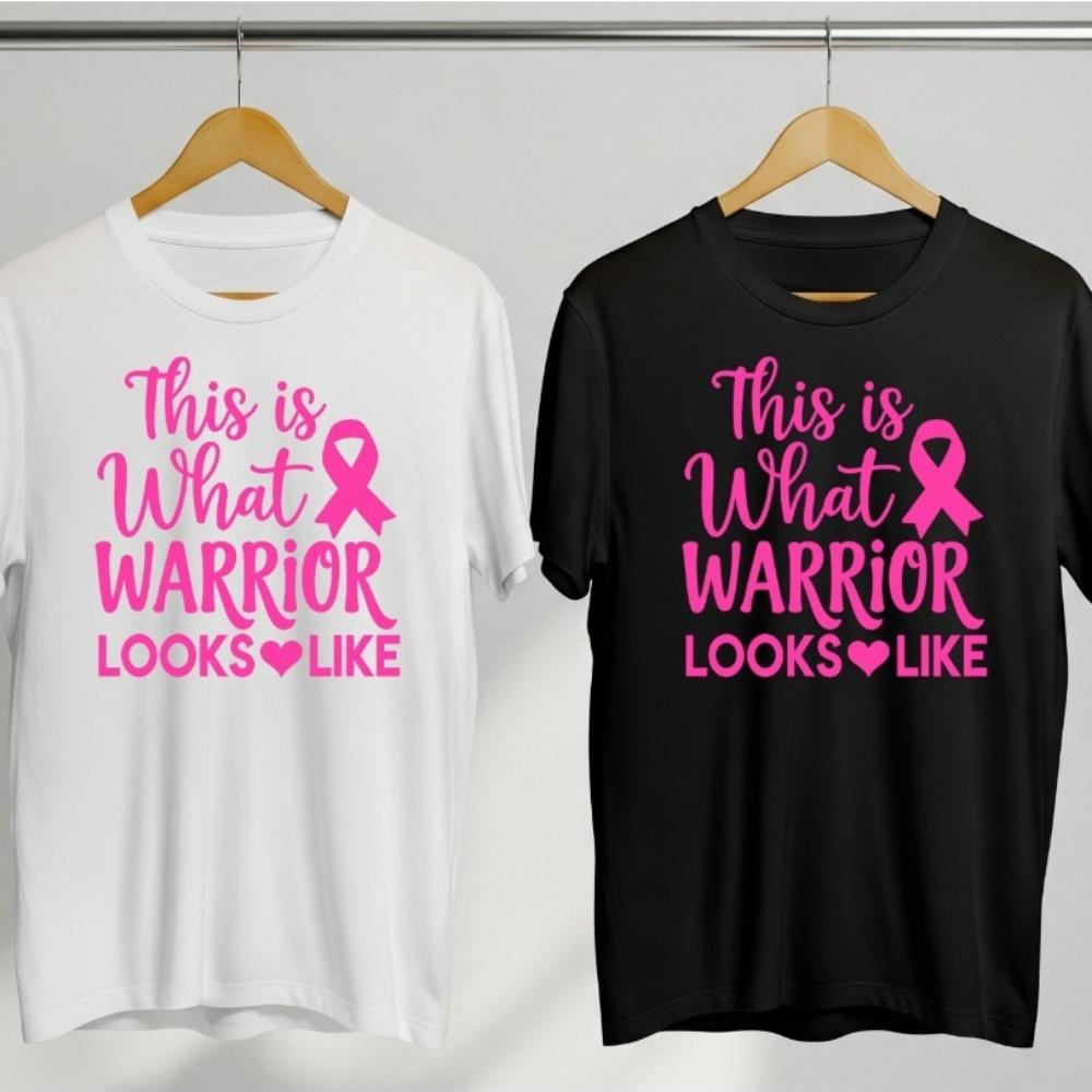 This Is What Warrior Looks Like Breast Cancer Awareness TShirt Unisex Unisex Ribbon Aesthetic Clothes Harajuku Graphic Tops