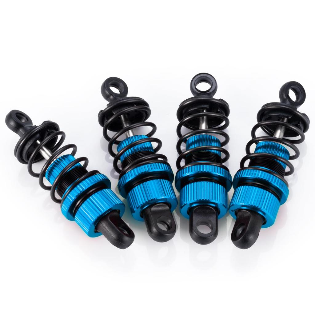 TRZX 4pcs 52mm RC Oil Shock Absorber Front & Rear Damper Kit Upgrade Parts for Tamiya M03, M04, M05, and M06 1/10 RC Touring Cars (Blue, 52mm)