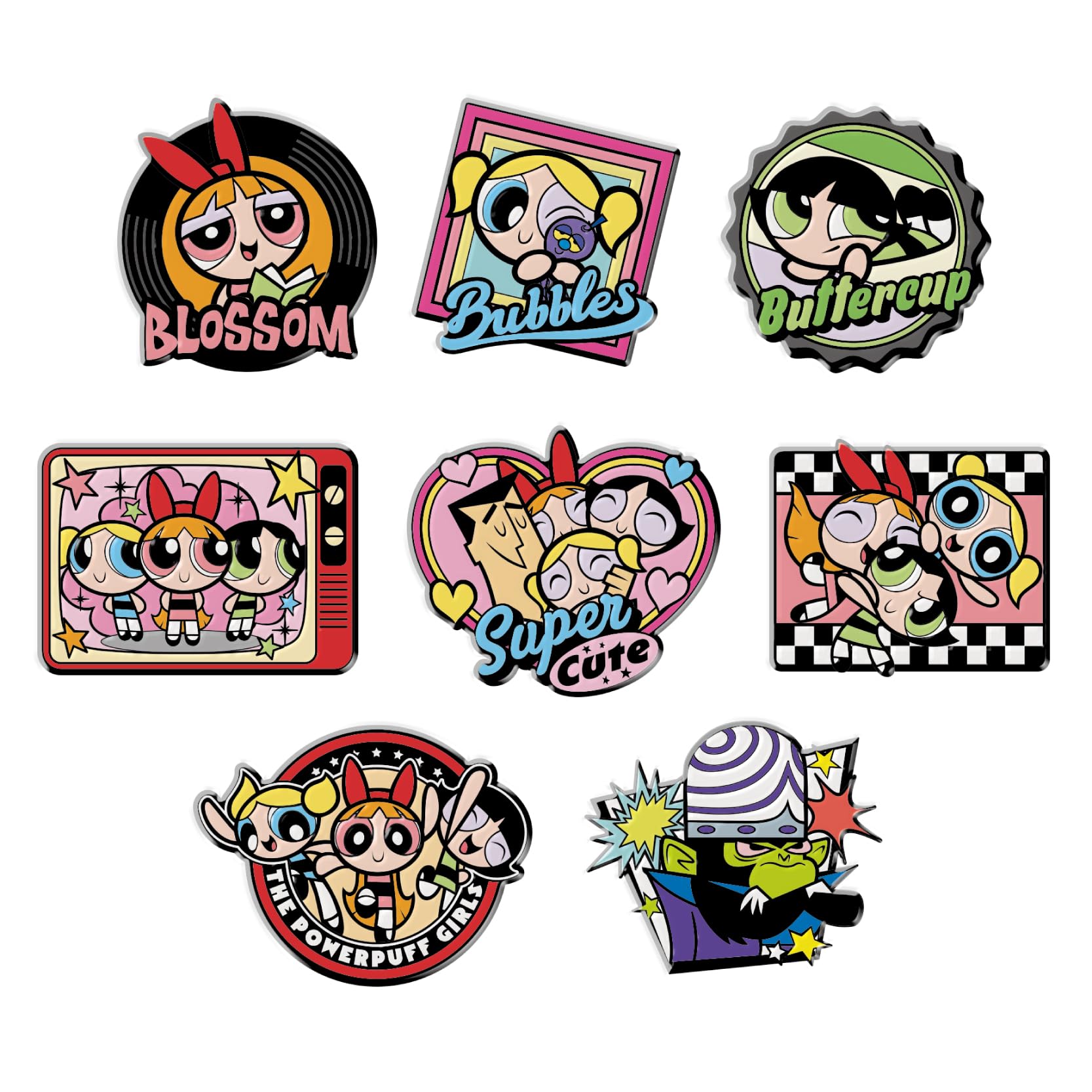 Коллекционная коробка с большими значками «Суперкрошки» 8 штук