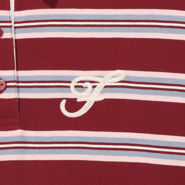 Fila Women S Collar STripe Long Sleeve T ShirT