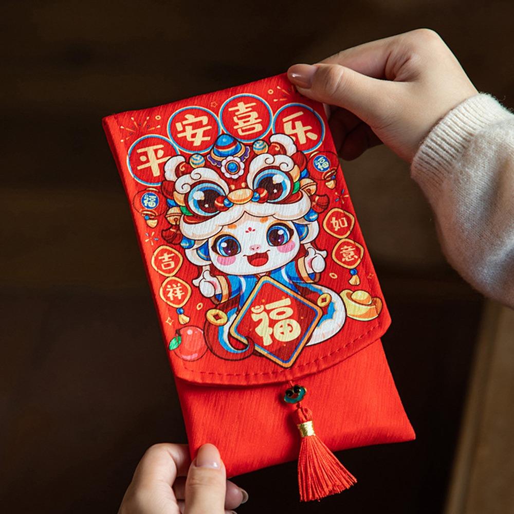 Chinese New Year Lucky Envelopes Traditional Money Packing Bag 2025 Snake Year Red Envelopes  Bonus