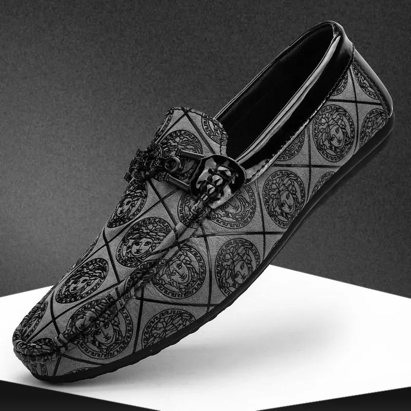 Summer Men's Loafers PU Leather Mens Casual Shoes Lightweight Soft Men Walking Shoes Slip-on Male Leisure Shoes Chaussure Hommes