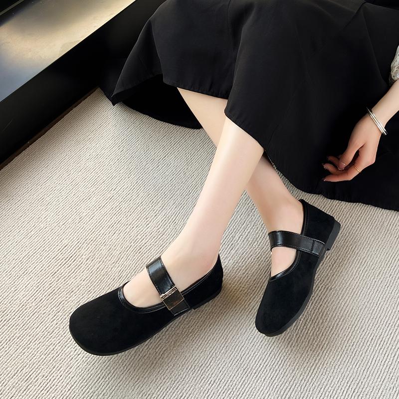 Fashion New Popular Women's Retro Mary Jane Flats Round Toe Soft Bottom Comfortable Casual Shoes Vintage-Inspired Classic for Everyday