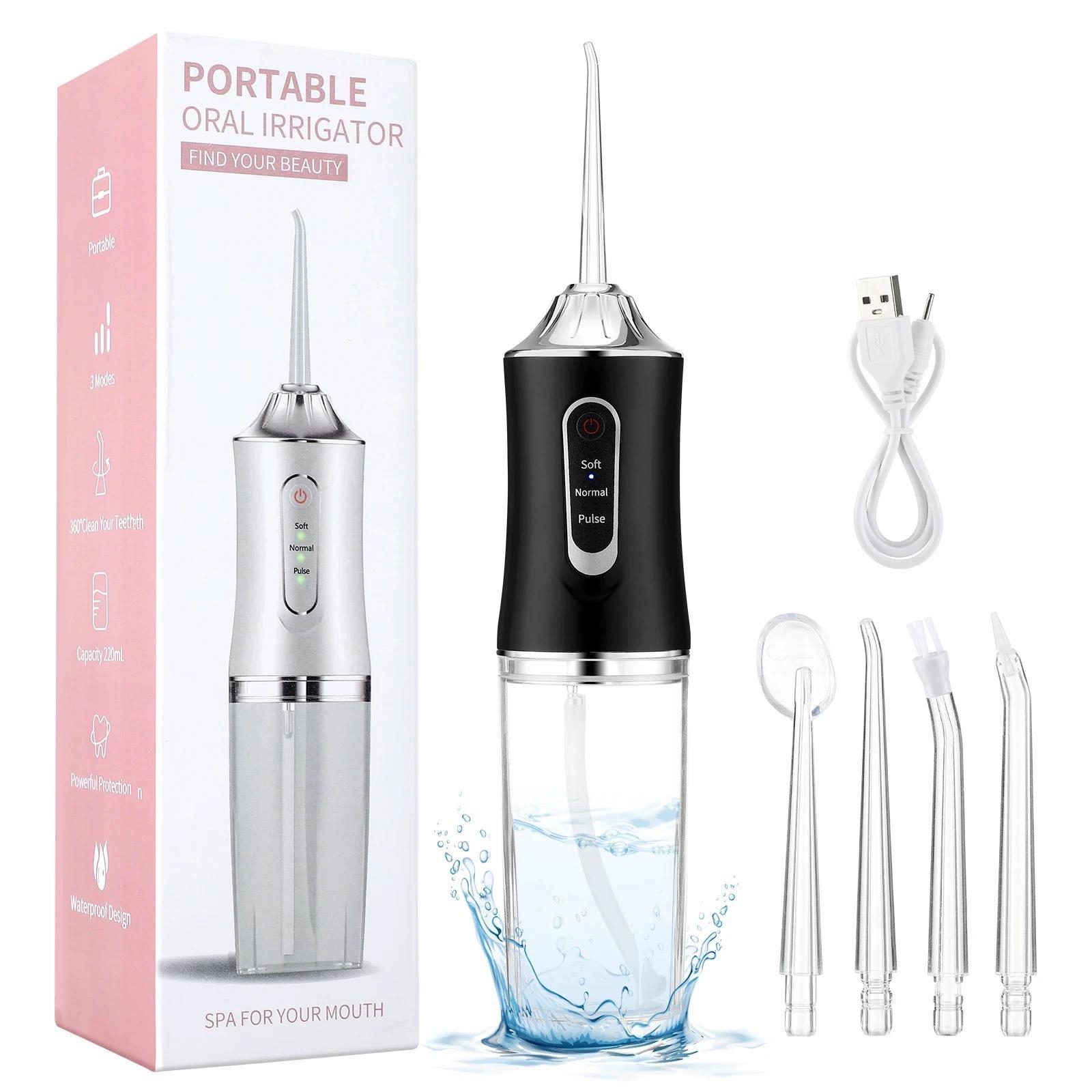 Irrigador dental portátil inalámbrico para limpieza profunda de dientes y cuidado bucal