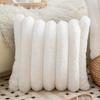 1pc 7cm striped plush cushion cover 30x50 45x45 50x50 soft decorative pillowcase home decor sofa throw pillow cover white beige