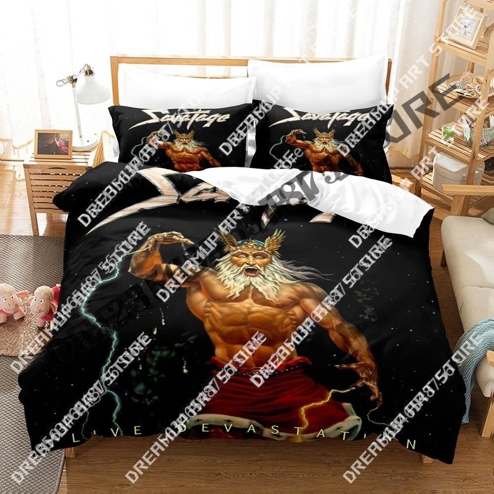 3D Print Savatage Band Bedding Set Twin Queen King Full Size Duvet Cover Pillowcase Bed boys girls Adult Home Textiles