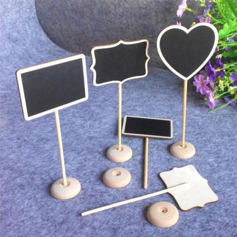 1Pcs Mini Blackboard Chalkboard Wordpad Message Note Memo Board Holder Clip Home House Party