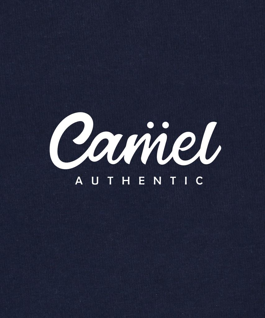 CAMEL WORK Authentic Logo Short Sleeve T-Shirt (Navy)