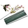 100Pcs/lot 15/20/25/30/40cm Artificial Green Flower Stems DIY Floral Material Wire Stem Handmade Flexible Iron Garden Accessoies