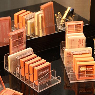 Yousheng Aufbewahrungsregal für Lidschattenpaletten, transparent, mehrere Fächer, dick, große Kapazität, rutschfest, für Badezimmer, Wohnheim, Schreibtisch, Kosmetik-Organizer