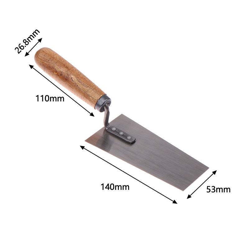 1Pcs Cement Float Margin Trowel Bucket Manganese Steel Putty Knife Brick Gauging Wall Plastering Knife Hand Tool