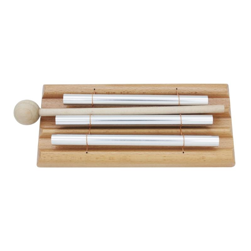 Meditation Trios Chime, Three Tone Solos Percussion Instrument Eastern Energy Chime for Yoga, Meditation & Classroom Use
