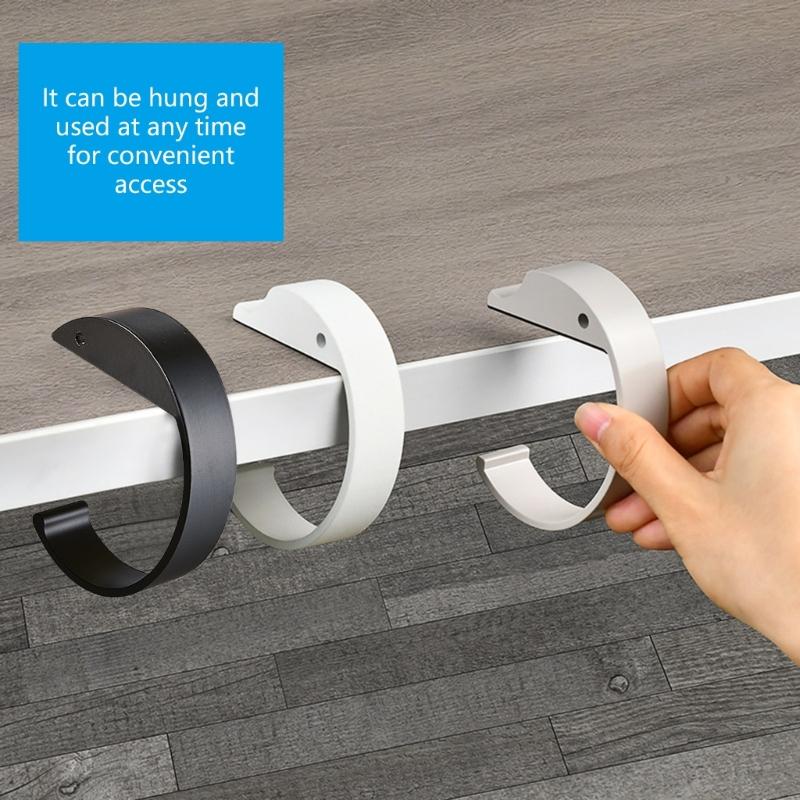 Set Of 3 Multipurpose C Shaped Purse Hooks Aluminum Table Hangers For Bags Coat Keys Organization Desk Organizers