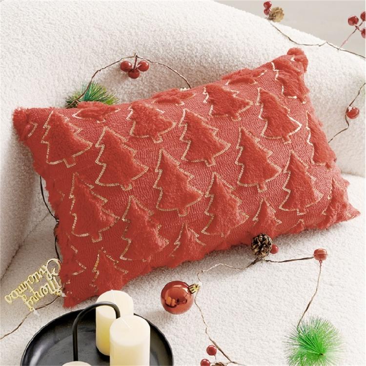 Embroidered Throw Pillow Case Removable Washable Sofa Cushion Cover Christmas Themed Pillowcase Home Decoration
