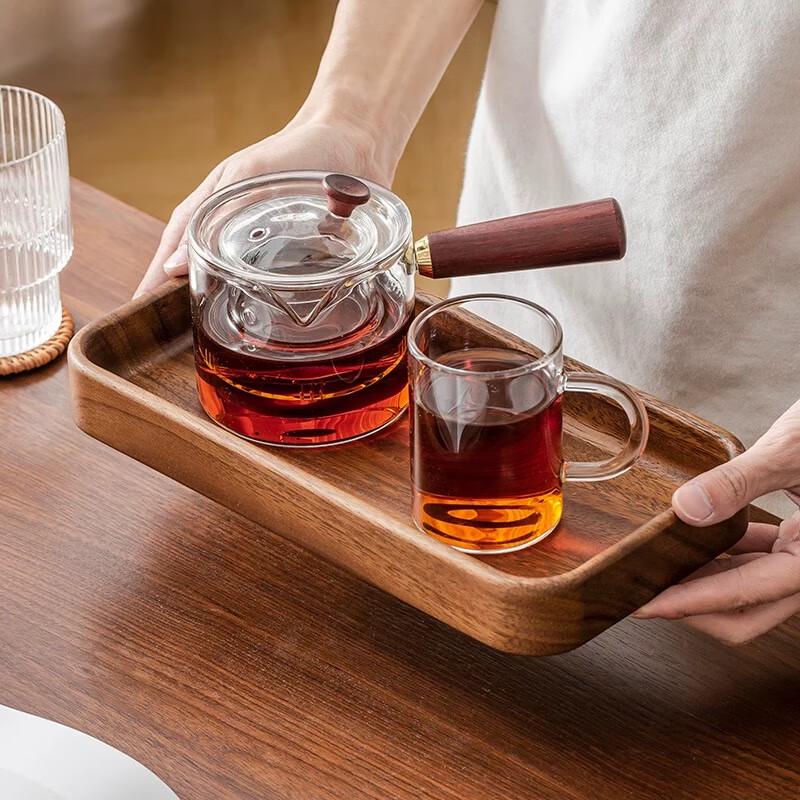 Molona Walnut Wood Rectangular Serving Tray