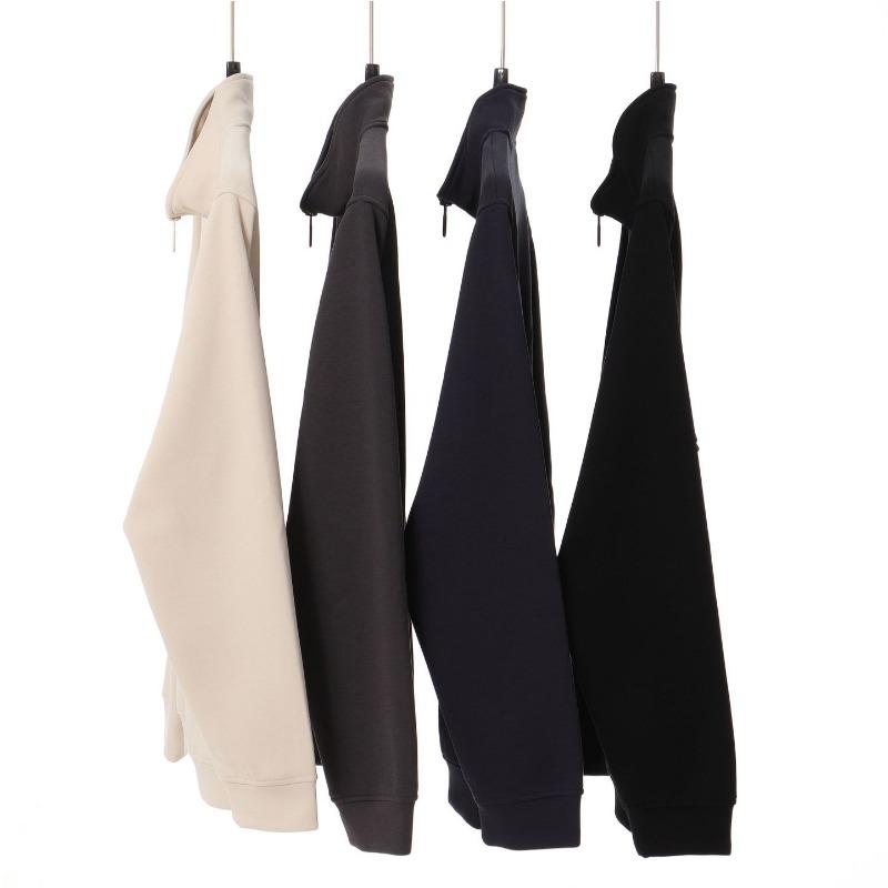 Cardigan Stand-up Neck Zipper Jacket for Men and Women 0 Solid Color Loose Casual Sports Style Sweater Autumn