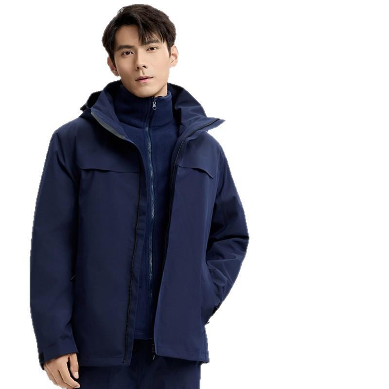 Men Women 3-in-1 Waterproof Windproof Hiking Jacket With Removable Fleece Liner Outdoor Camping Trekking Fall Winter