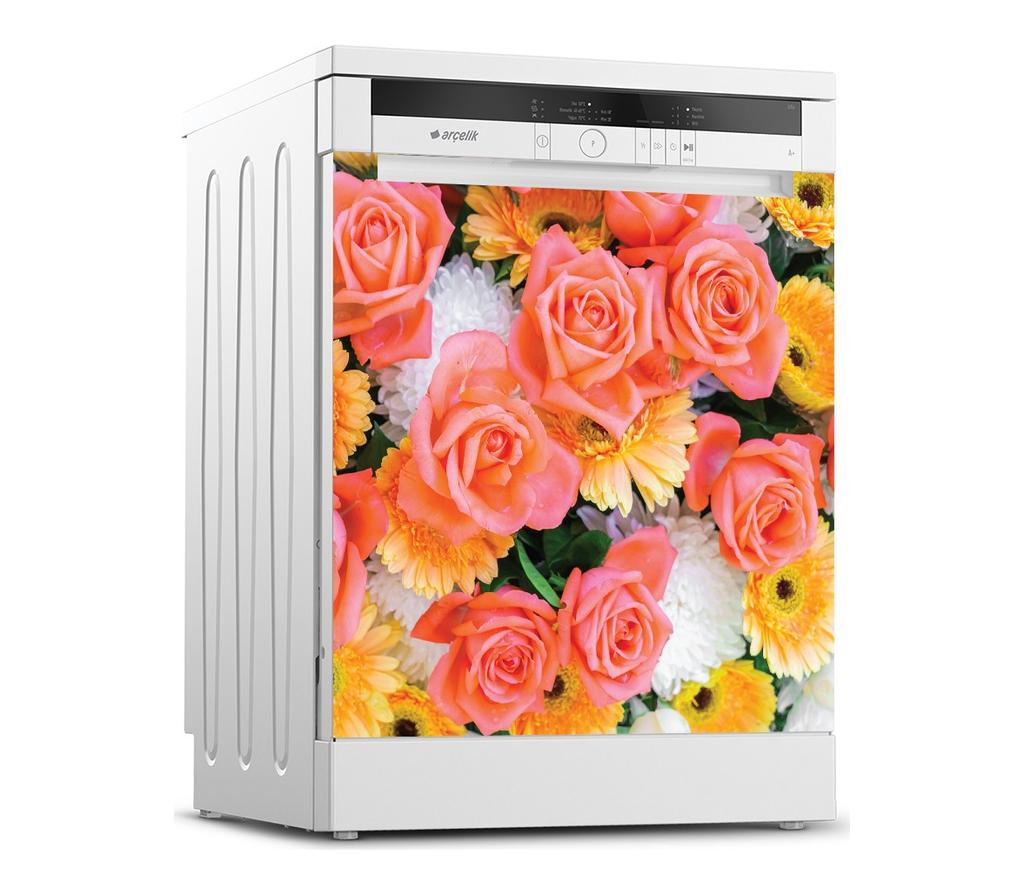 36 Style Dishwasher Decoration Sticker DIY Kitchen Wallpaper Peel and Stick Vinyl Wall Decal LandscapeFlower Mural For Home Decor