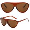 Aviator Shield Sunglasses – Trendy Oversized Black Frame UV400 Fashion Eyewear for Women & Men