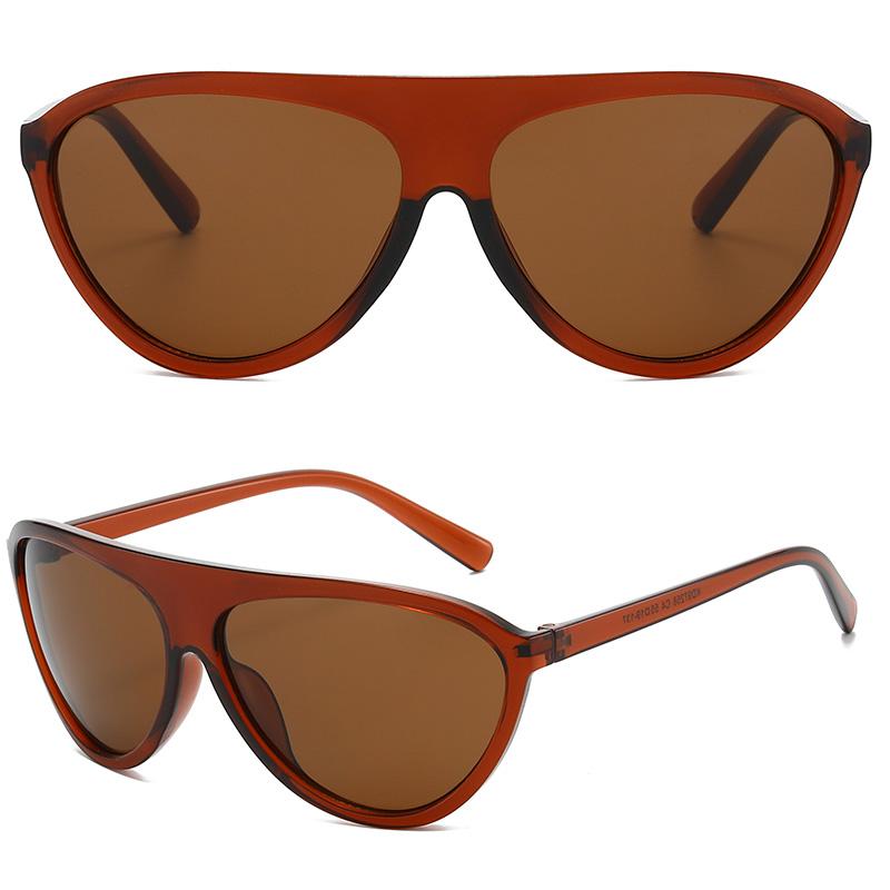 Aviator Shield Sunglasses – Trendy Oversized Black Frame UV400 Fashion Eyewear for Women & Men