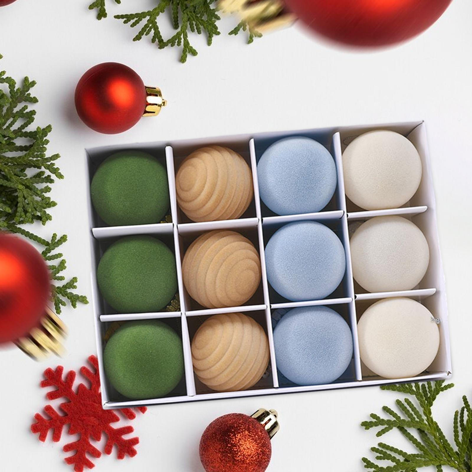 

12 шт. Рождественские шары с подвесками и подвесками в виде капель на елке