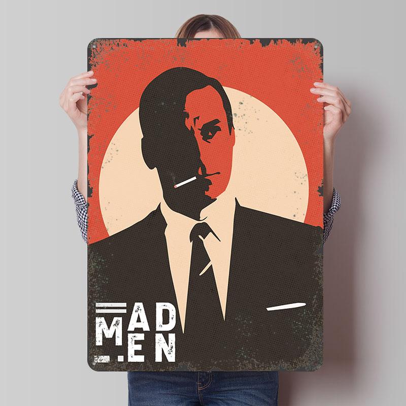 Poster di Don Draper Mad Men Arte da Parete Personalizzata Segnali Metallici Vintage Targhetta in Latta Retrò per Man Cave Decorazione Gamer Stanza Decorazione Scrivania