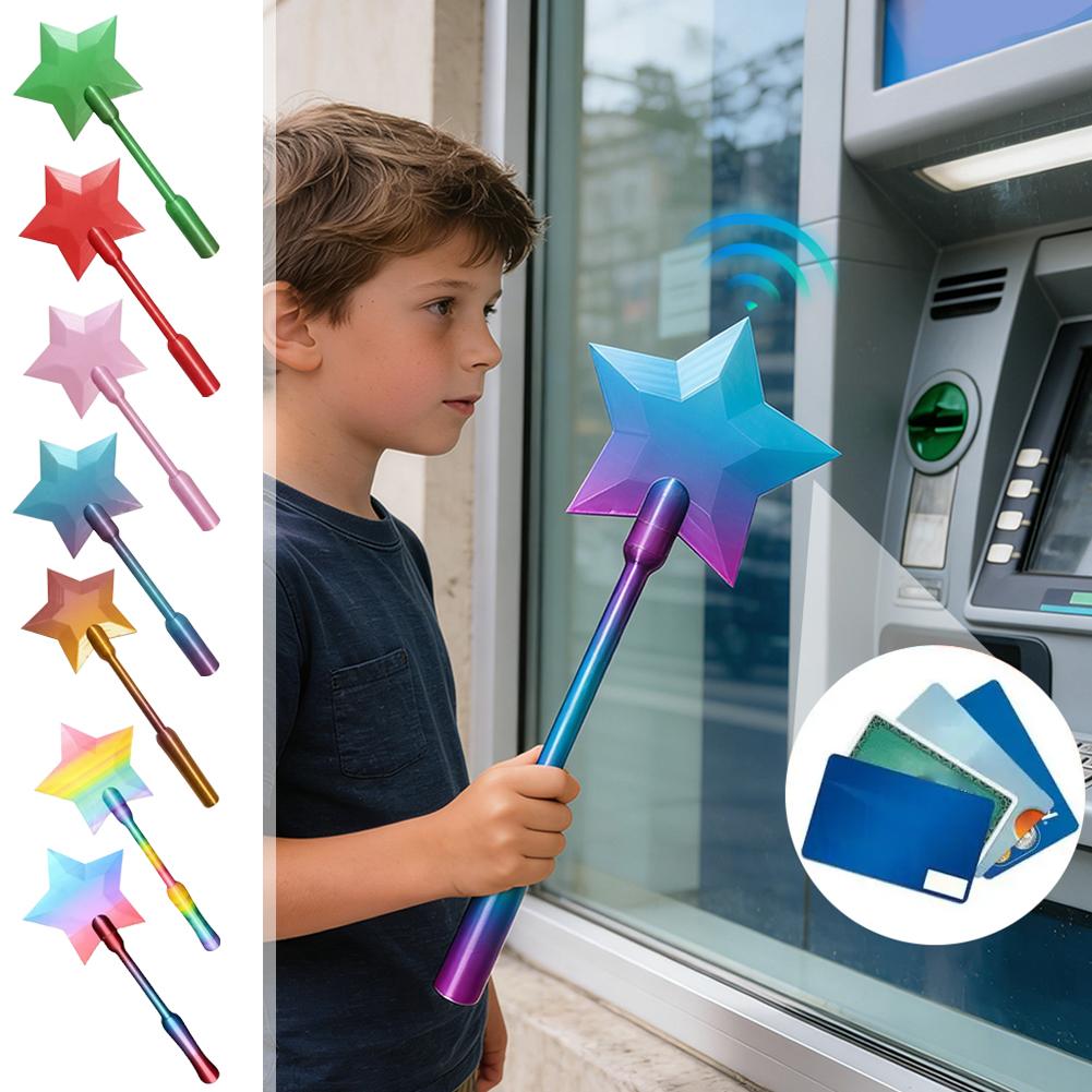 Star Magic Tap To Pay Card Wand, Contactless Payment Card Holder, Lightweight Easy Use for Adults Kids Holiday Birthday Gifts
