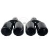 Dual Outlet Stainless Steel Exhaust Pipe - Available in Bright Black and Silver, Compatible with Various Car Models