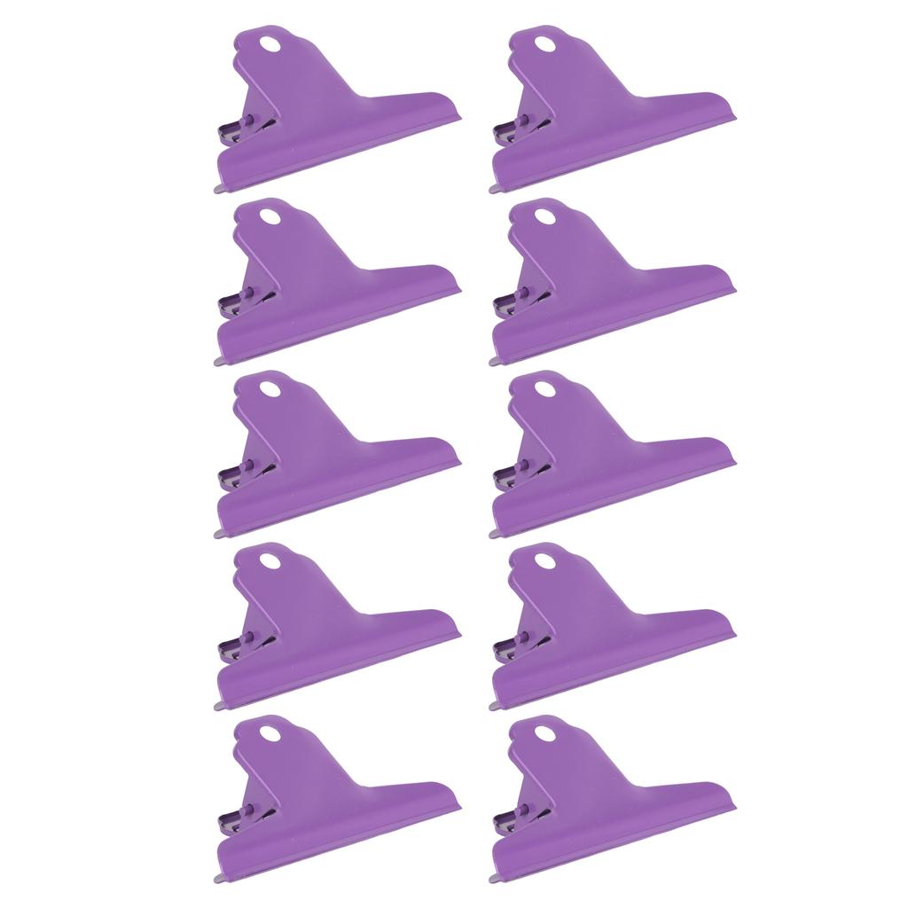 10pcs Metal Binder Clips Multipurpose Electroplating Rustproof Large Paper Clamps for Office School