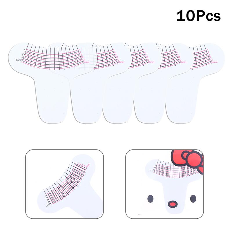 10 sztuk Miarka do długości rzęs Przenośna miękka plastikowa linijka do brwi Narzędzie do makijażu Akcesorium do przedłużania rzęs