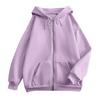 Veste à capuche zippée chaude décontractée pour femme, style européen et américain, 2024